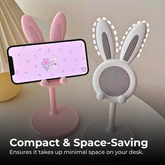 Cute Rabbit Phone Stand — Adjustable Desktop Holder